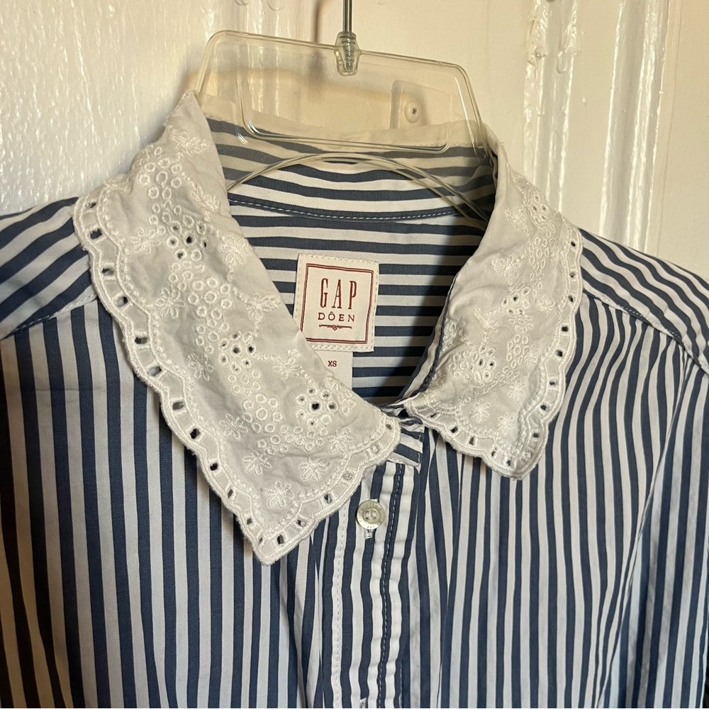 Gap × DÔEN Organic Cotton Eyelet Big Shirt